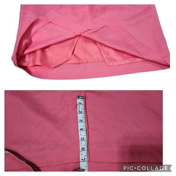 Positive Attitude Pink Linen Blend 2 PCS Skirt Set Full Lining Size 12 - Picture 15 of 16